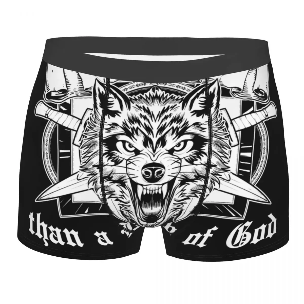 Cool Norse Wolf God Odin Viking Boxers Shorts Panties Male Underpants Stretch Briefs Underwear