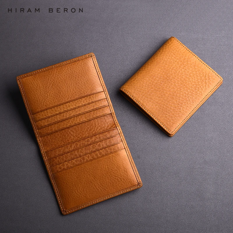 Full Grain Italian Vegetable Tanned Leather Card Holder RFID Blocking Funtion Compact Wallet