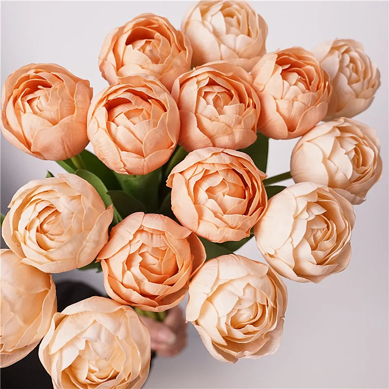 10 Stück Künstliche Feuchtigkeitsspendende Tulpen Hochzeitsdekoration Realistische Tulpen Luxus-Heimdekoration Brautstrauß Künstliche Blumen – Detail 6