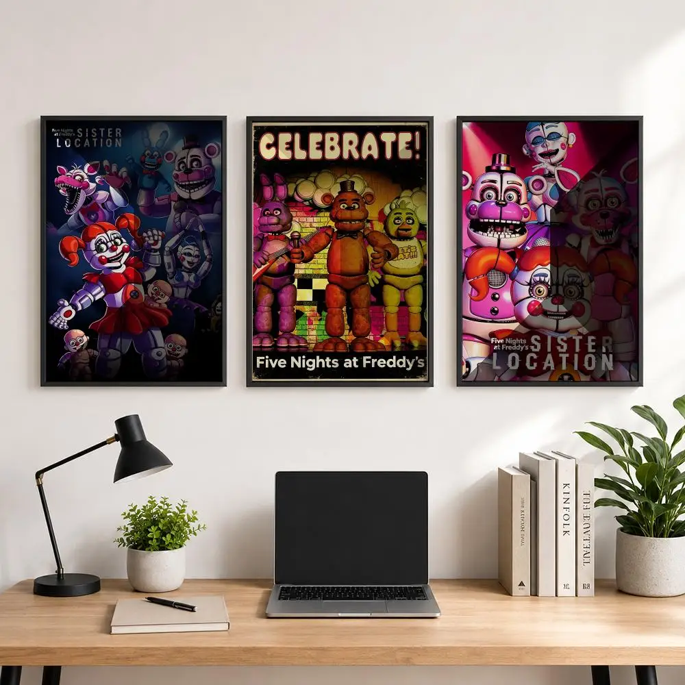 game Five Nights at Freddy's Poster Poster, Wall Decor Art Print, Abstract Wall Decor Art Print for Living Room