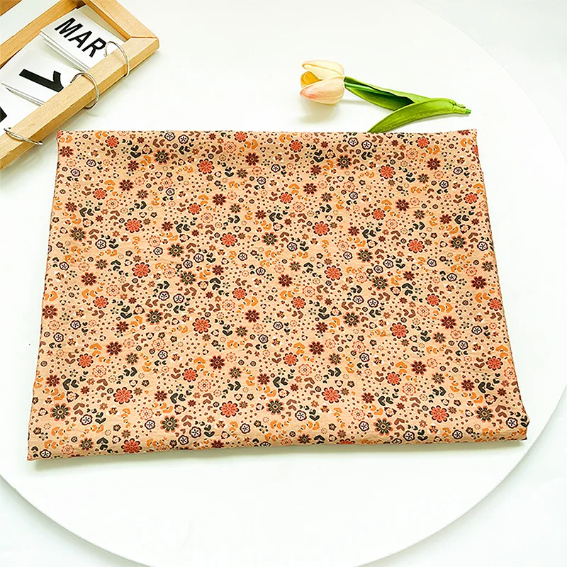 Nuovo tessuto cinese con stampa digitale Piccoli fiori Tessuto di cotone broccato Stile cinese Cheongsam Abito Camicetta Tessuti Hanfu
