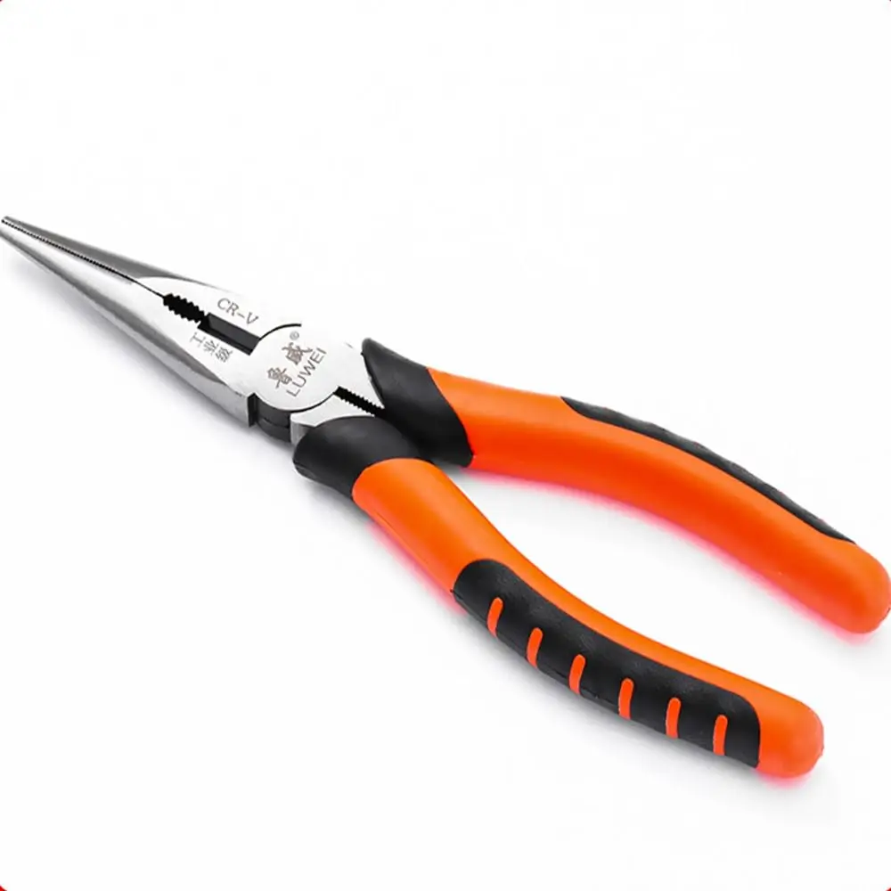 8 Inch Long Nose Pliers Insulated - High Carbon Steel Needle Nose Pliers with Wire Cutter for DIY Crafts Electrical Repairs