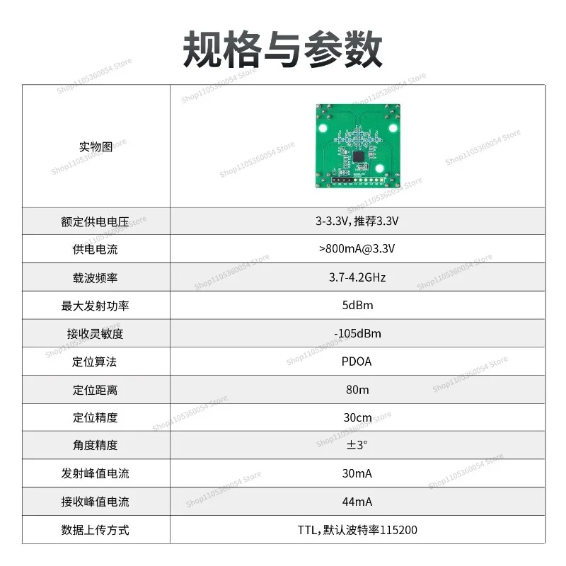 For 360 ° Positioning PDOA Algorithm Supports Ranging, Angle, Direction, 2D Positioning