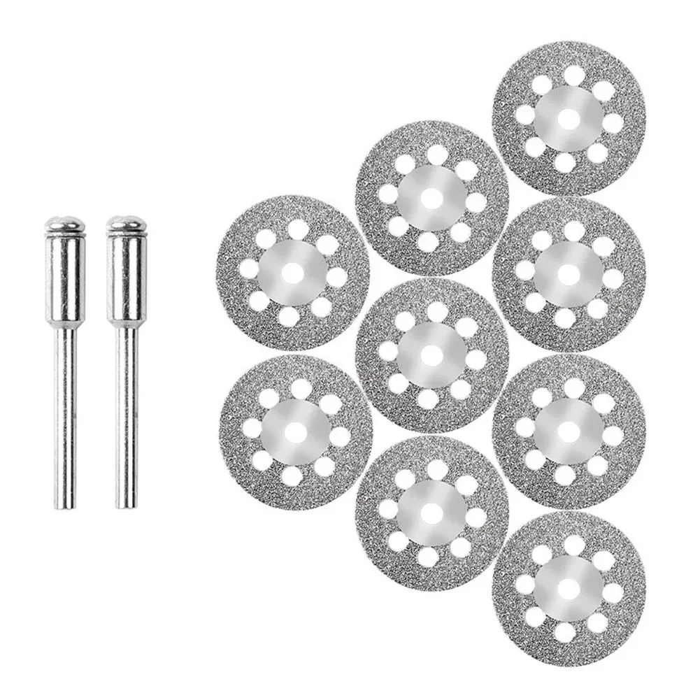 10 pezzi 22mm mola da taglio diamantata con mandrino da 3mm lama per sega circolare disco da taglio mole abrasive accesso utensile elettrico