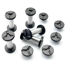 6 Sets/lot Stainless Steel Knife Handle M4 Thread Locking Screws Spindle Rivet Nail Fasteners Buckles DIY Making Parts