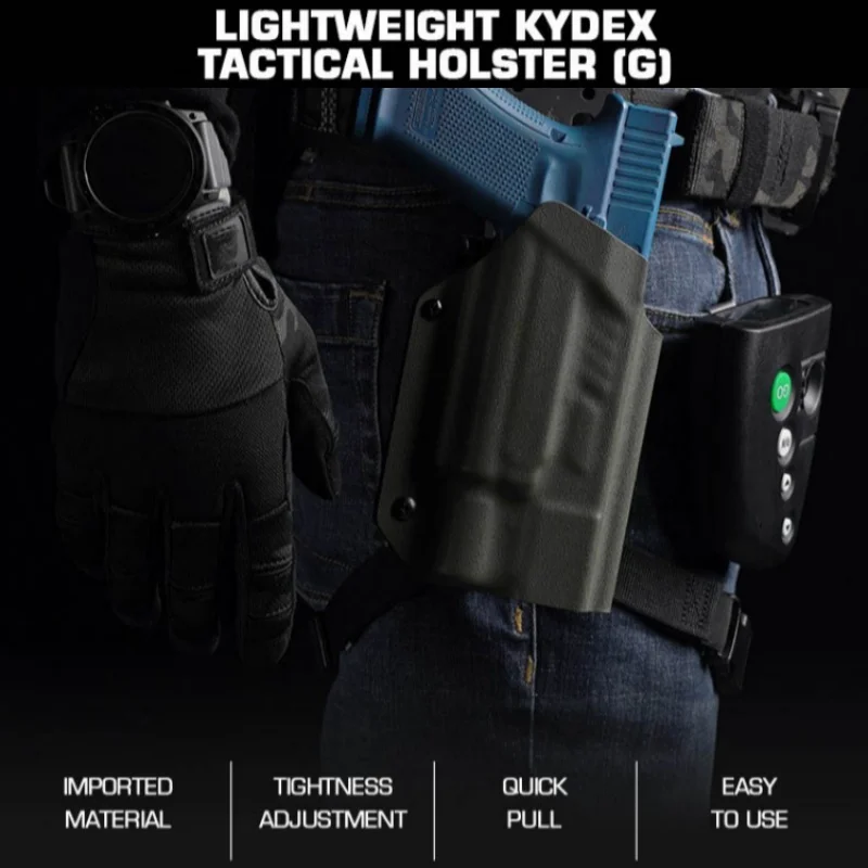 

Kydex Hunting Holster (Glock) | Lightweight Quick Draw Pistol Holster | For Wilderness Adventure Accessories