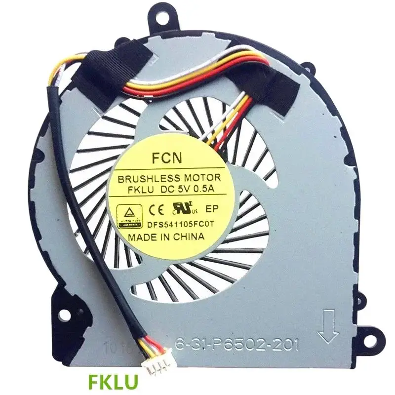 WYORESY New Laptop CPU GPU Fan Cooler For CLEVO 6-31-P6502-201 T700-B PA70HS PA71HP DFS 541105 FC0T FGFG FKLV FKLU 4Pin