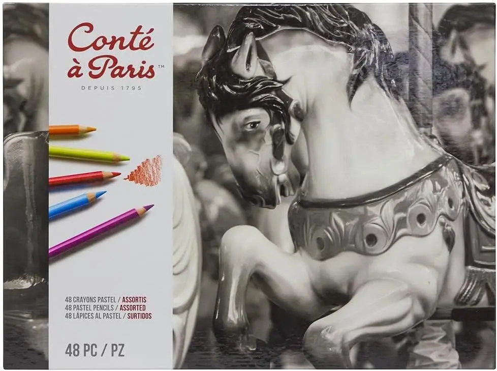 

48 Assorted Pastel Pencils for Artists and Students, High-Quality Drawing Tools