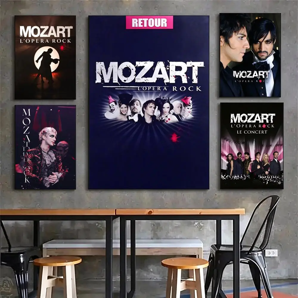 musical Mozart l'opéra rock Poster Poster HD Printing Vintage Luxe Home Decor Wall Art for the Living Rooms Entryways Gift