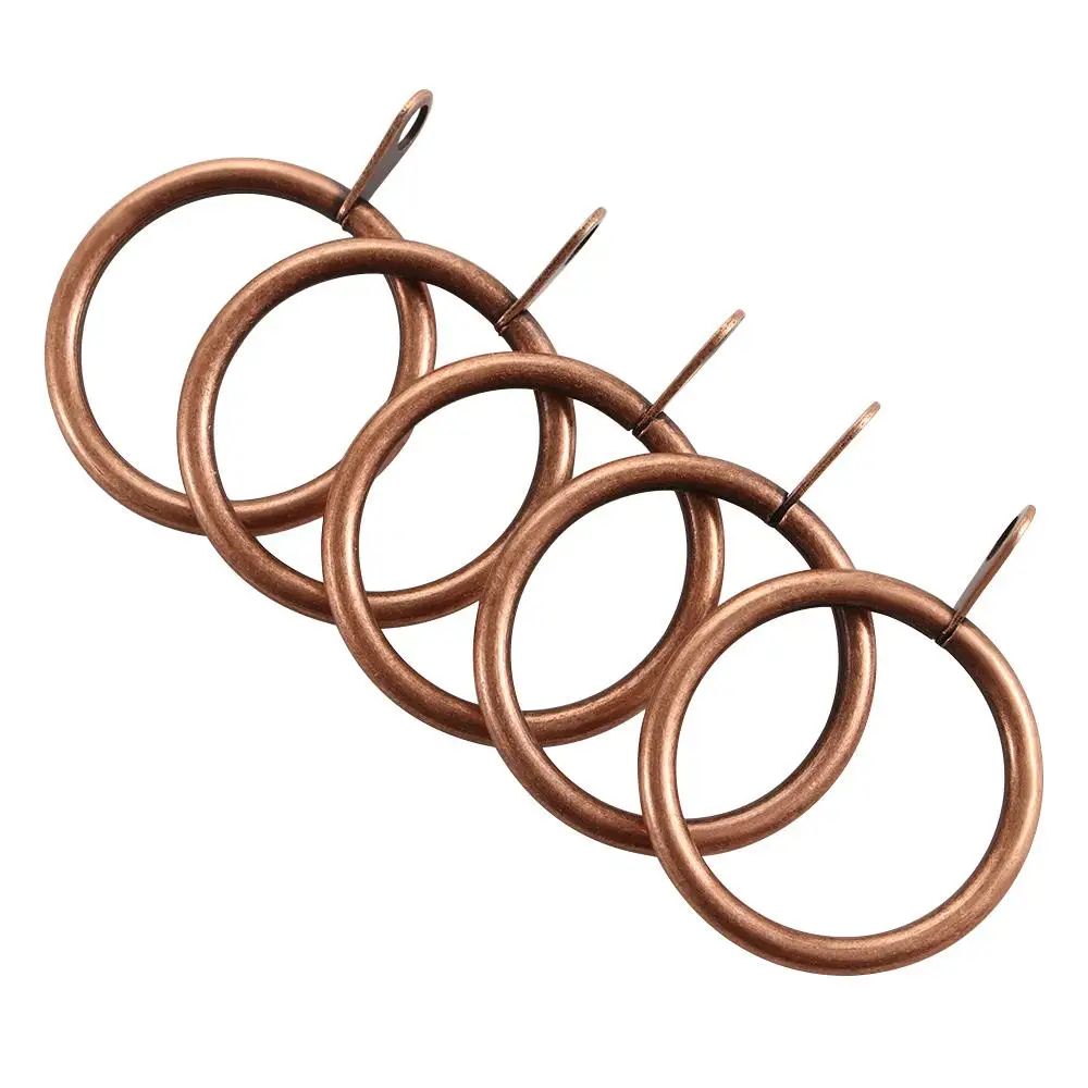 Home Metal Low Noise Heavy Duty Hanging Hooks Curtain Rings Roman circle For Curtains Rods