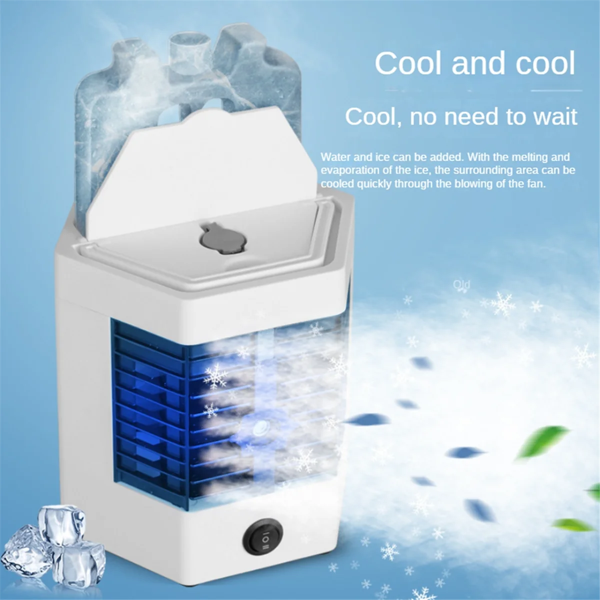 Mini Air Conditioning Fan Desktop Cooler Fan USB Portable Spray Humidifier Water Cooling Fan for Bedroom and Desktop