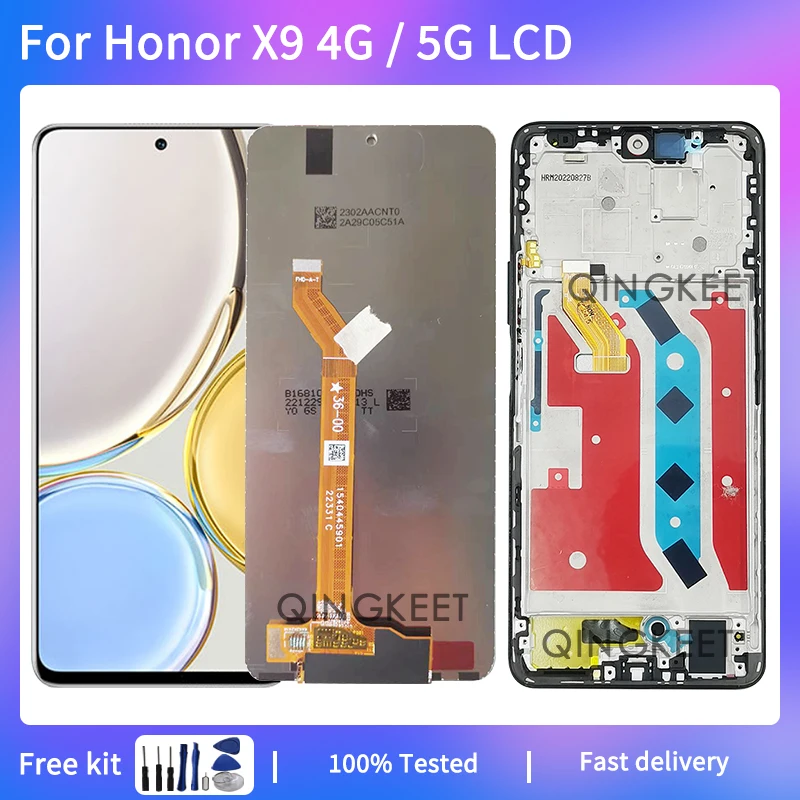 

6.81" New For Honor X9 5G LCD ANY-NX1 Display Touch Screen Digitizer Assembly For Honor X9 4G ANY-NX1 LCD With Frame