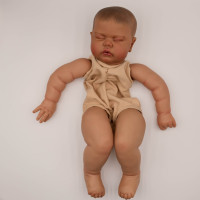 NPK 24inch Pickle Paint Doll Dark Skin Kit Already Painted Doll Parts Lifelike Reborn Baby DIY Toys