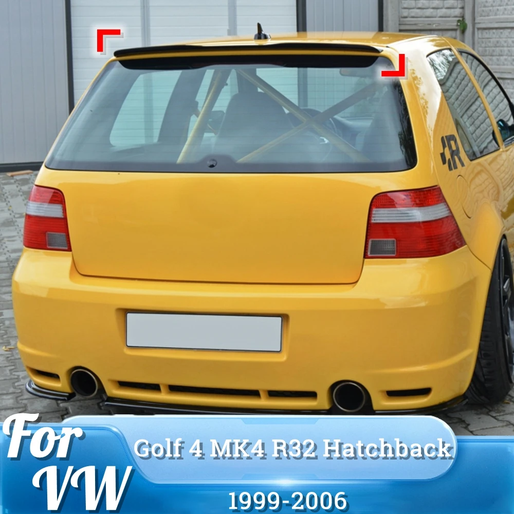 Rear Roof Lip Spoiler For VW Golf 4 MK4 R32 1999-2006 Hatchback Spoiler ABS Plastic Gloosy Black Car Tail Wing Decoration