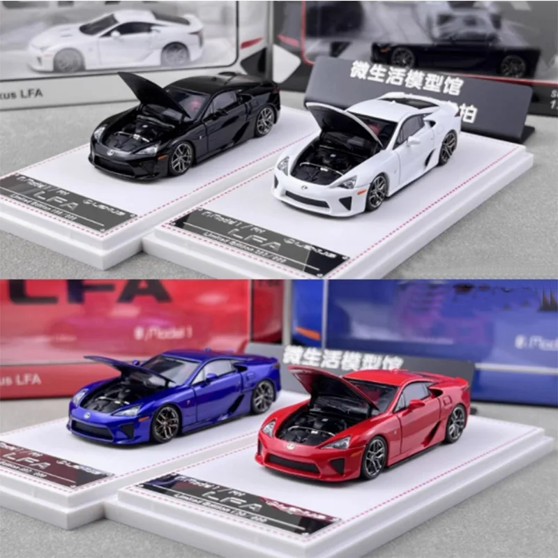 1:64 Scale LFA Two-door Sports Car Open-cover Simulation Alloy Model Ornament Static Display Collectible Toy Gift Souvenir