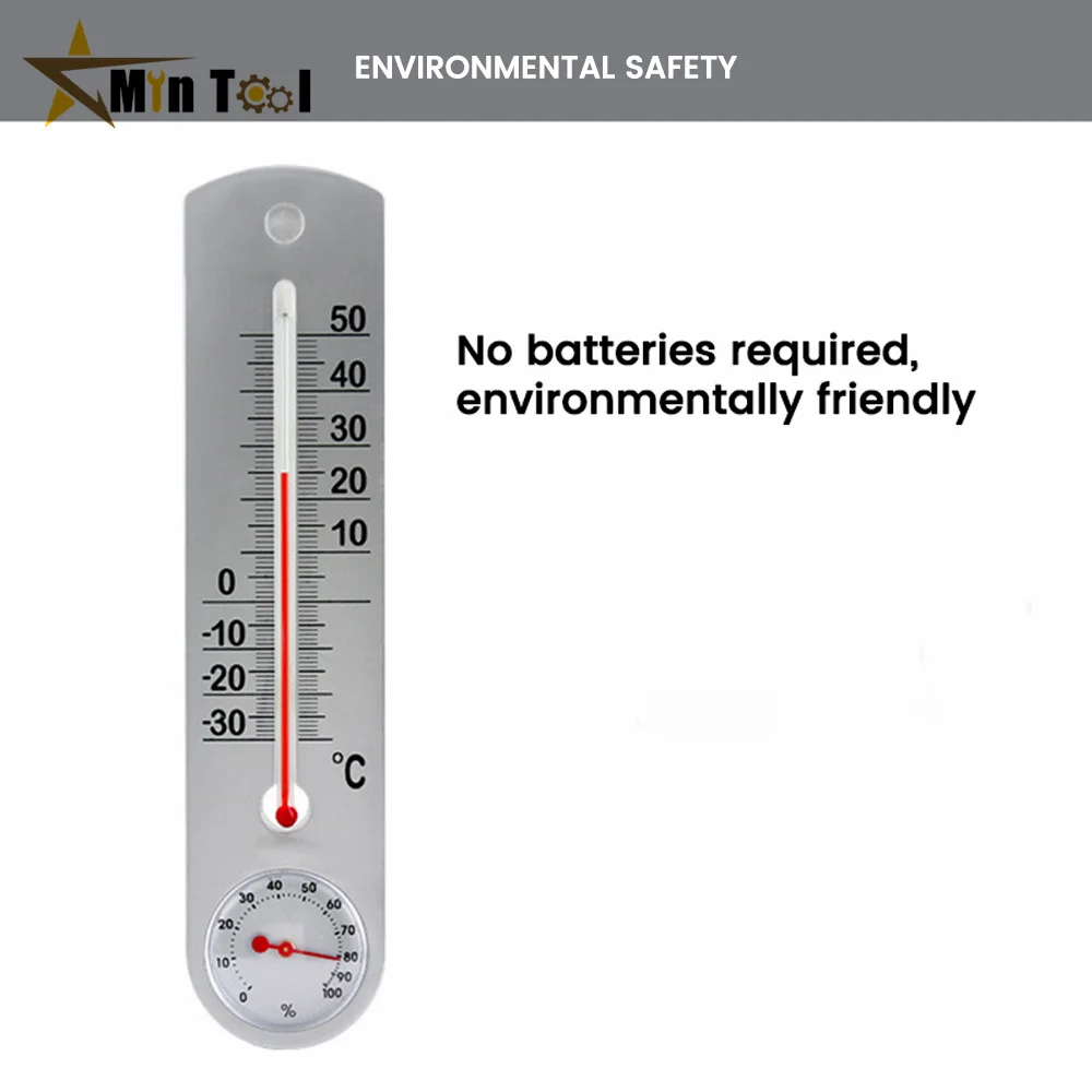 Termometr zewnętrzny wewnętrzny i higrometr do pomiaru miernik temperatury i wilgotności na ścianie wiszący szklany termometr domowe narzędzie