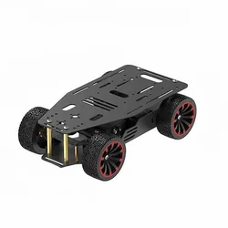 5KG Load 4WD Electric Car Coding Motor Ackerman Car Chassis Four-Wheel Drive Wheel Metal Car Chassis for Programmable Robot Car