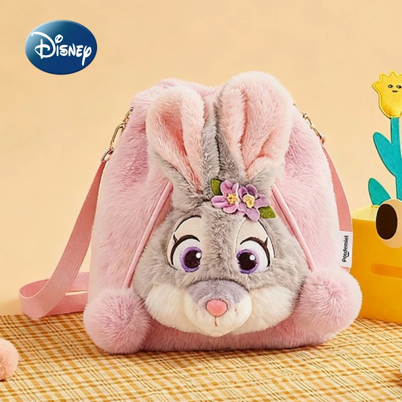 

Disney Judy New Plush Women's Handbag Cartoon Cute Women's Plush Shoulder Messenger Bag Fashion Casual Women's Bag High Quality