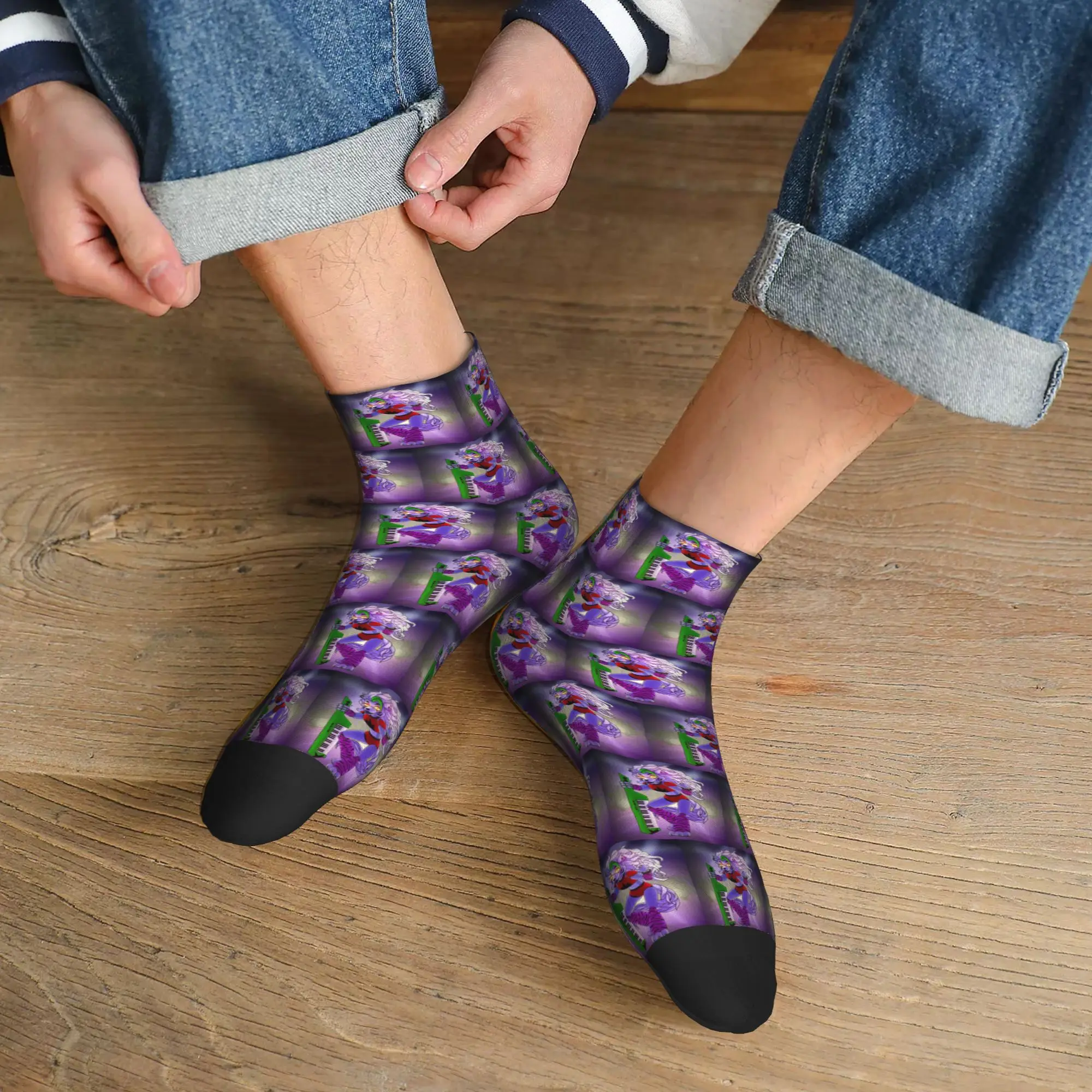 Calcetines Roxanne Wolf para todas las estaciones, calcetines Harajuku de alta calidad, medias de Hip Hop para hombres y mujeres, regalos