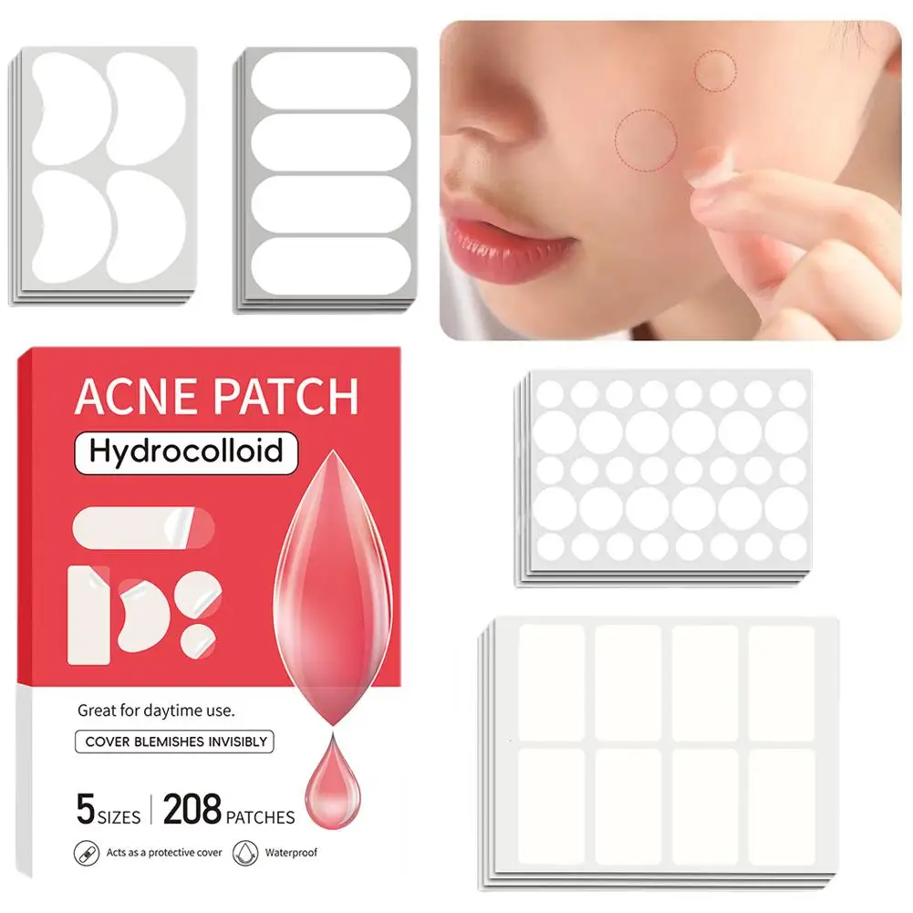 แผ่นแปะสิวขนาดใหญ่สำหรับใบหน้า, แผ่นแปะสิวไฮโดรคอลลอยด์ขนาดใหญ่สำหรับร่างกาย, หน้าผาก, คาง, สิวอักเสบ (แบบแผ่น, แบบโค้ง, แบบจุด)