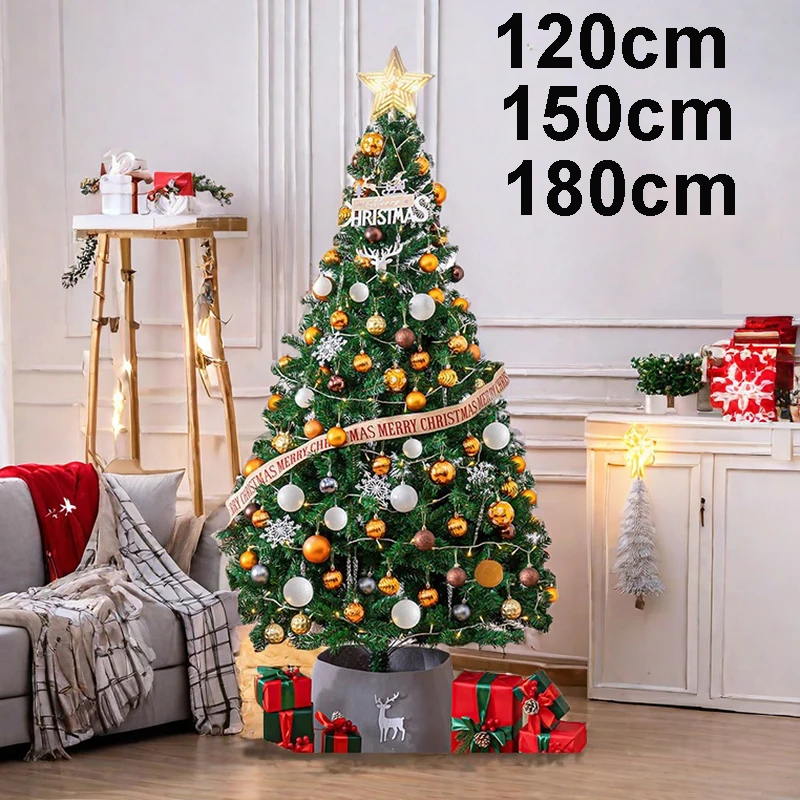 

Christmas Tree Decoration Set 120/150/180cm Christmas Trees Home Decor Living Room New Year Party Pinecone Bow Balls Ornaments