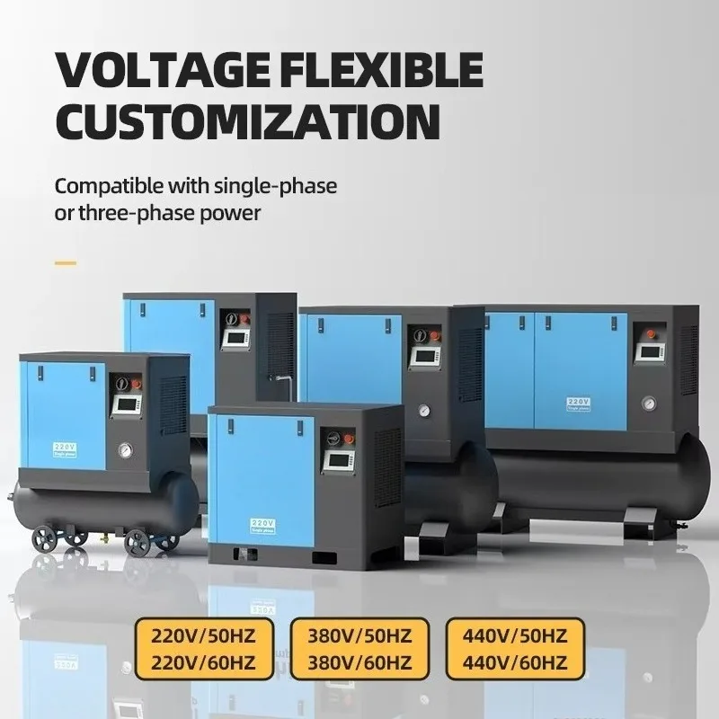 Single Phase 220V 3Kw Screw Air Compressor Energy Efficient Compact Design For Workshops Diy And Small Businesses Stable Running