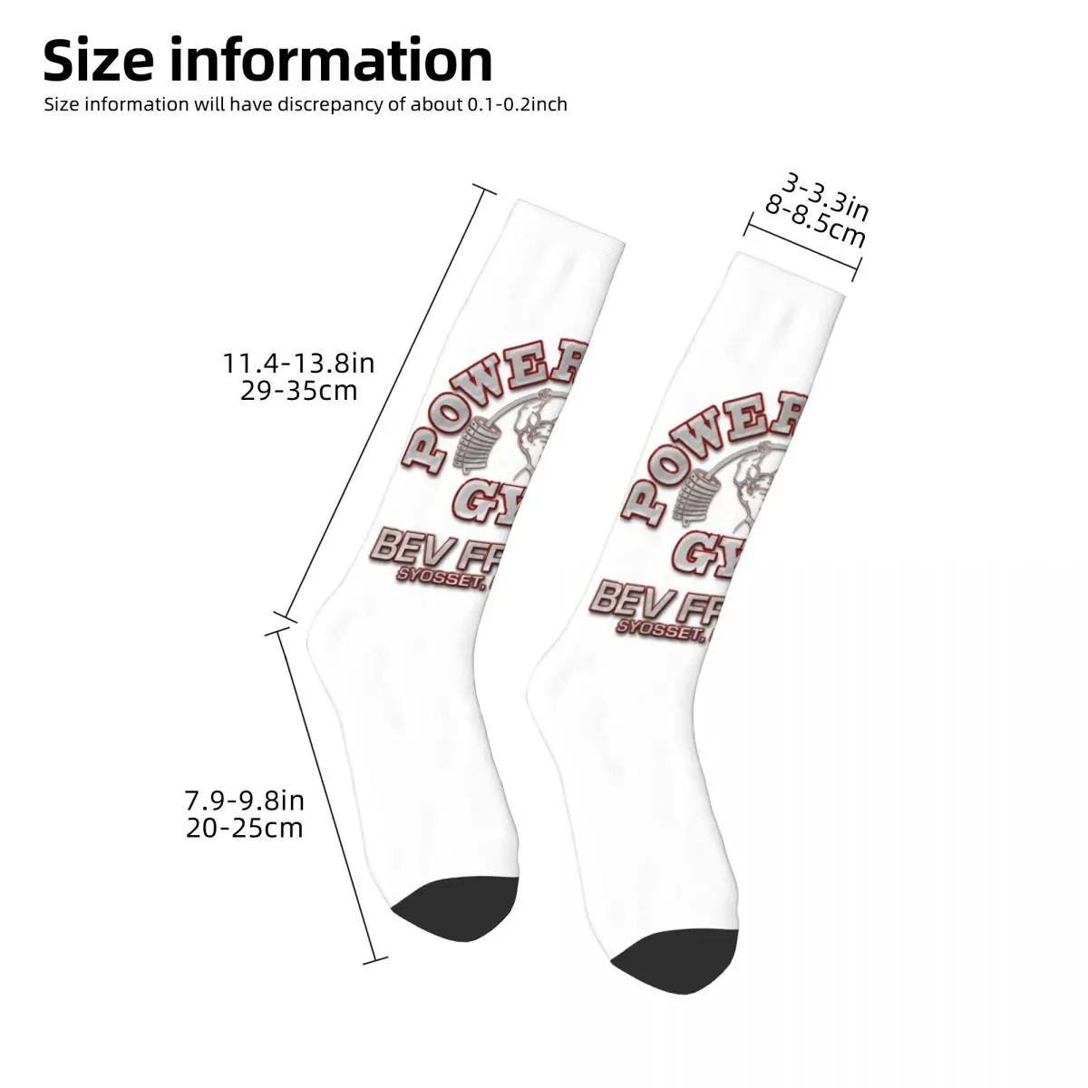 Powerhouse Gym Motivation Socks Harajuku High Quality Stockings All Season Long Socks Accessories for Man Woman Birthday Present