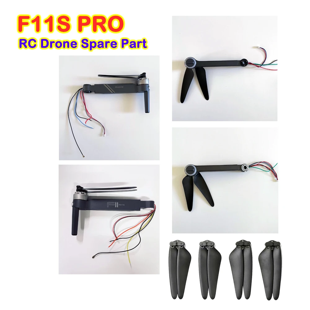 SJRC F11S PRO GPS Drone 3KM RC Quadcopter Original Spare Part F11S PRO Motor Arm with Engine / Folding Propeller Blade Accessory