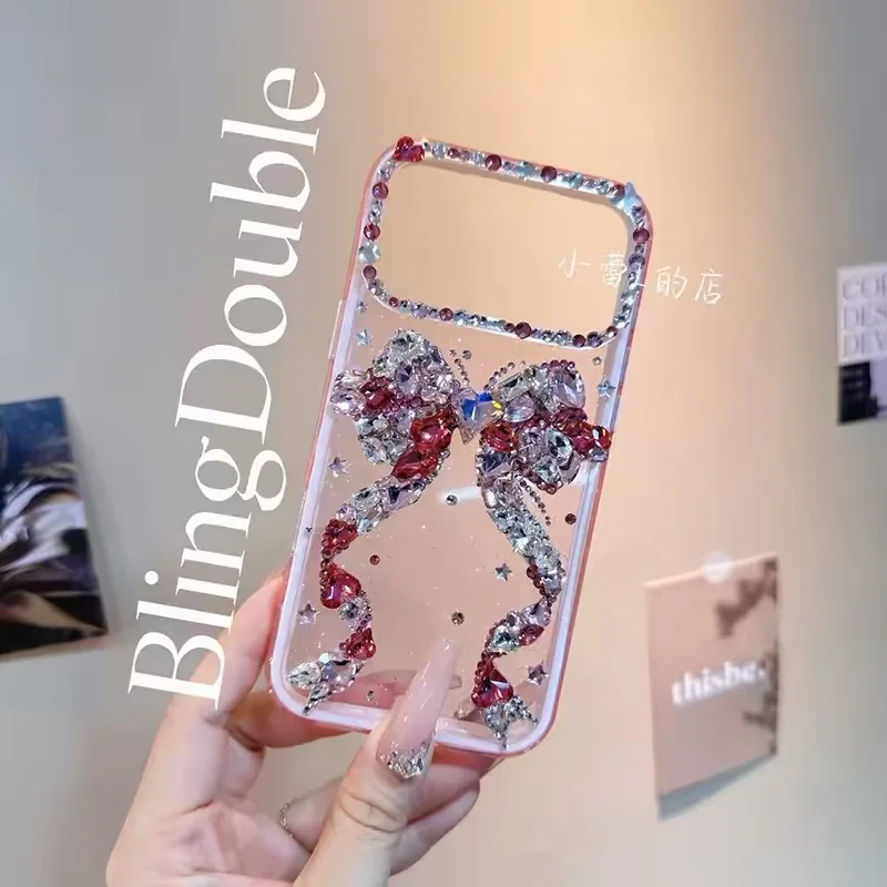 

Customized bow water diamond phone case, suitable for Apple phones, 7-10 days for delivery.