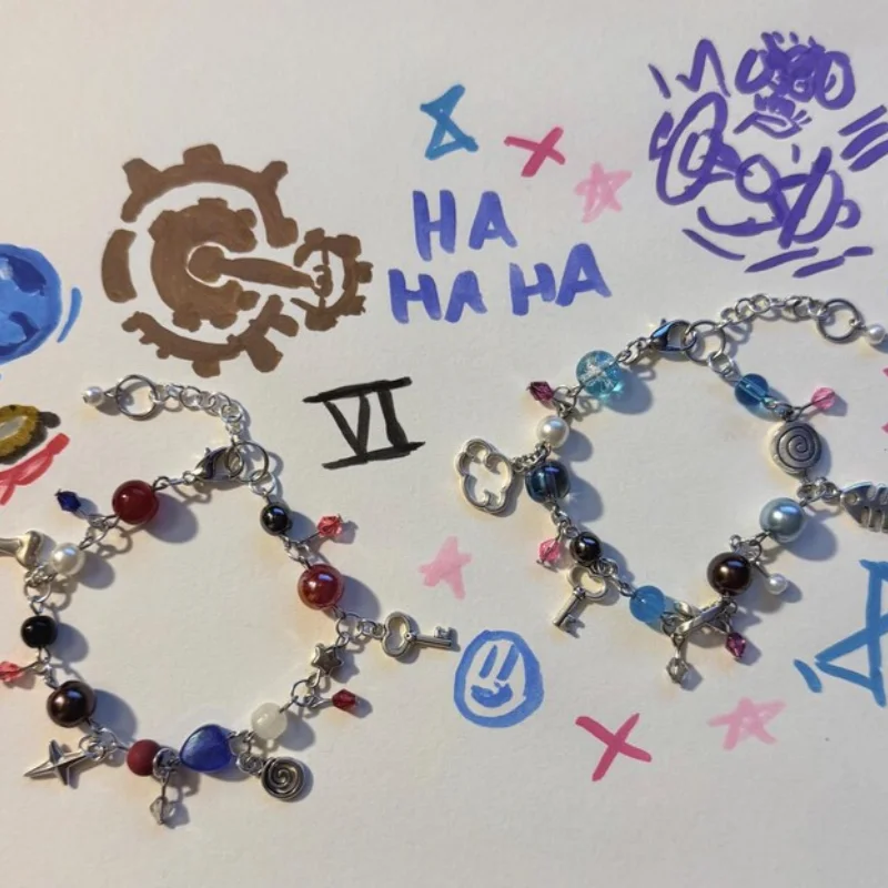 inspired Jinx and Vi matching  Beaded Bracelets