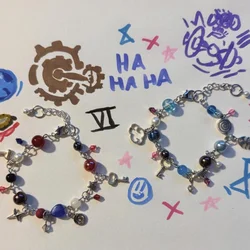 inspired Jinx and Vi matching  Beaded Bracelets