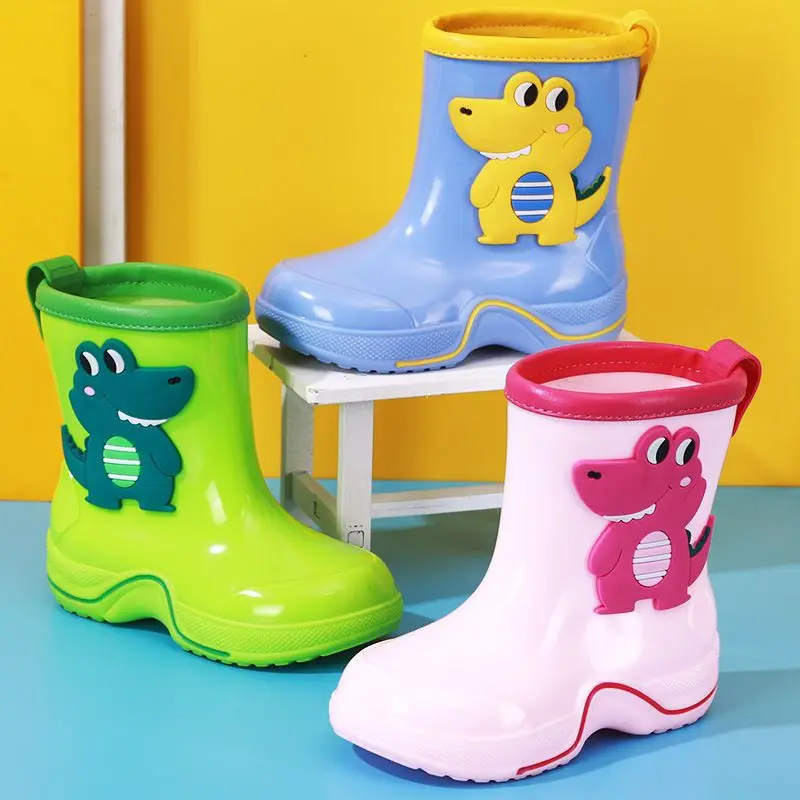 

Kids Waterproof Rain Boots for Outdoor Play Cartoon Style Anti Slip Rain Shoes Age 3 10 Lightweight Toddler Rubber Boots