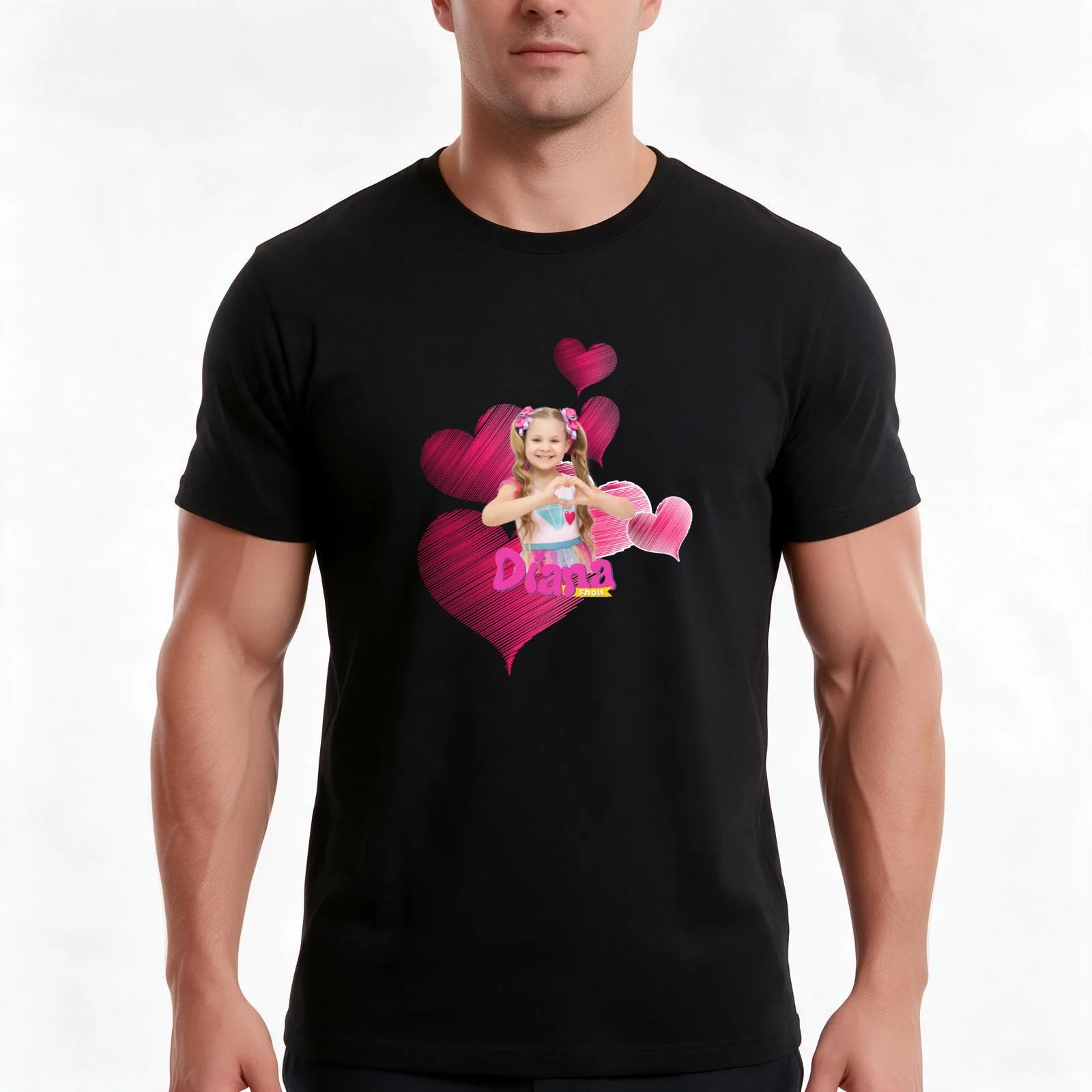 best selling The Kids Diana Show, Diana,Kids Diana Show , Cute Love Diana T-Shirt, Summer Casual Cotton Tee, Unisex Men Women