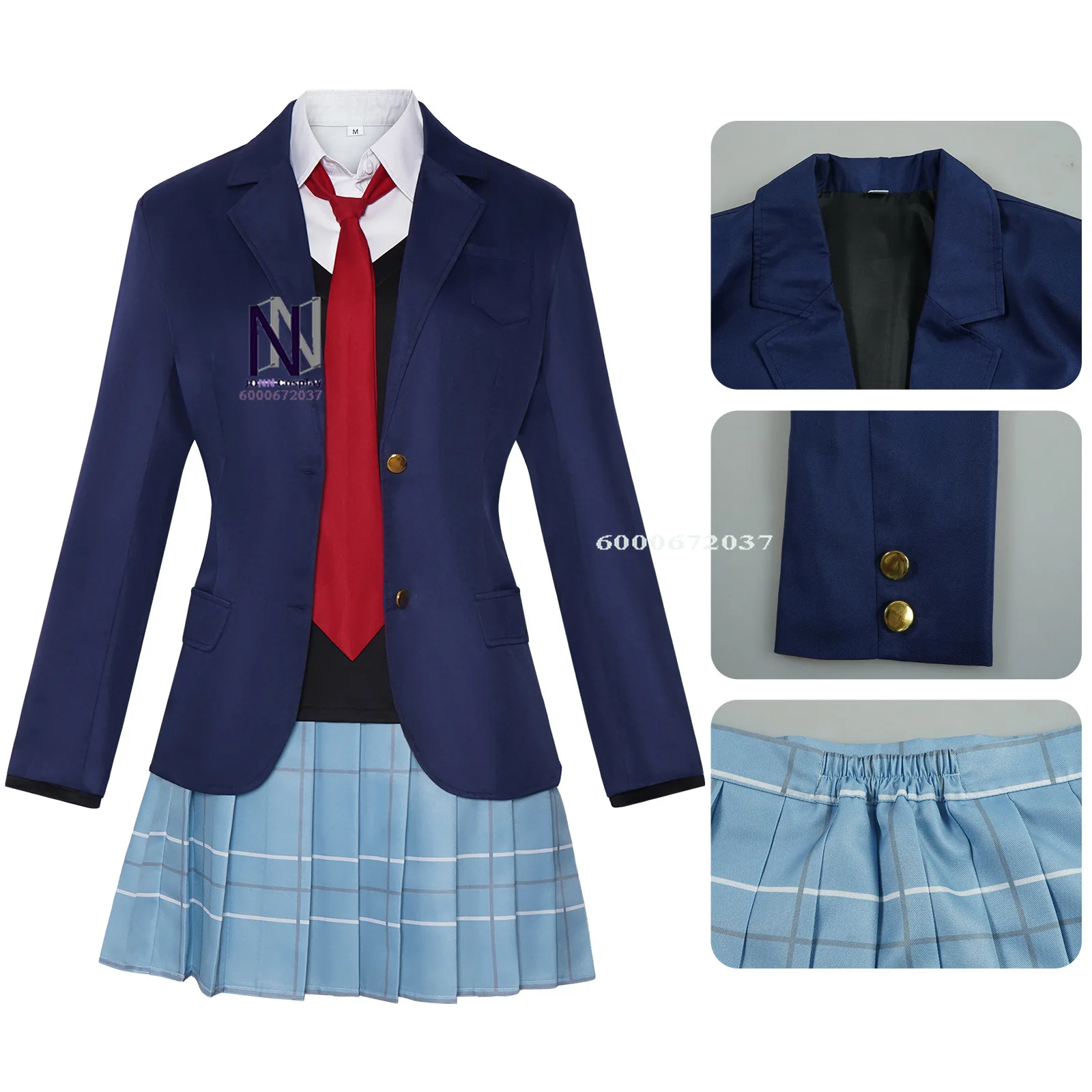 

High Quality Full Set Gojo Wakana Cosplay Costume - Anime Men's Formal School Uniform Comic Con Halloween Party Outfit