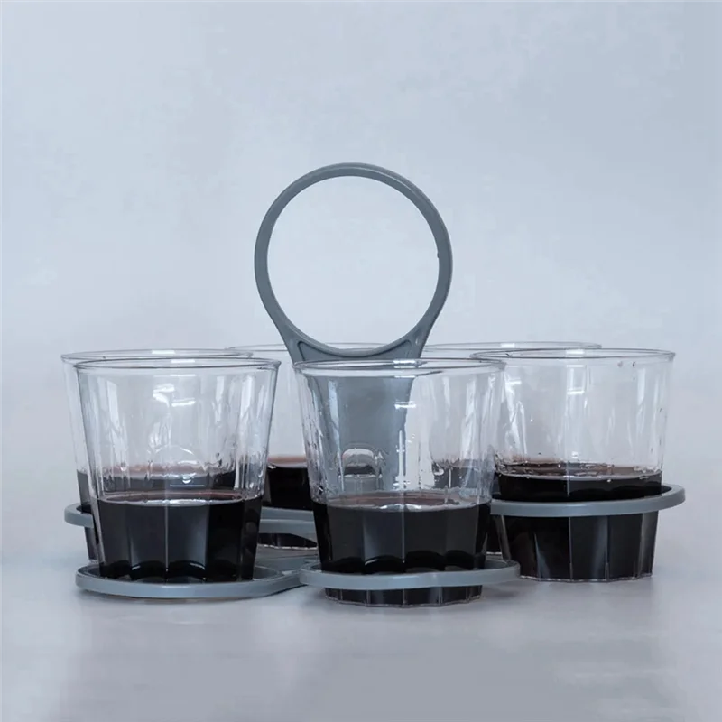 

AD23-2Pcs Складная вращающаяся портативная стеклянная чашка для кофе, пластиковый портативный держатель для чашек, 6 палочек, подъемник для чашек.