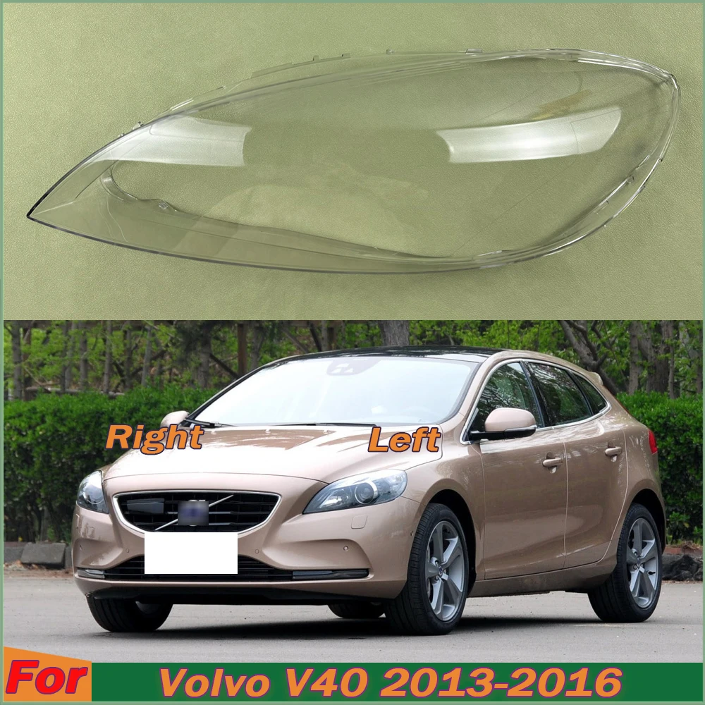 

For Volvo V40 2013-2016 Front Headlight Cover Transparent Lamp Shade Headlamp Shell Lens Plexiglass Replace Original Lampshade