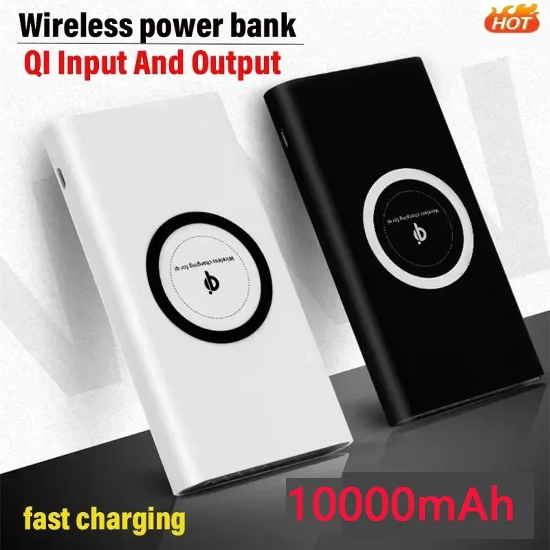 

New 10000mAh Wireless Power Bank Ultra-large Capacity Two-way Super Fast Charging for IPhone Type-c External Battery Powerbank