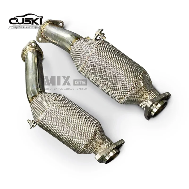 Stainless Steel Automotive Exhaust Parts suitable for Audi A7 Exhaust Pipe Exhaust manifold with heat shield Exhaust Downpipe