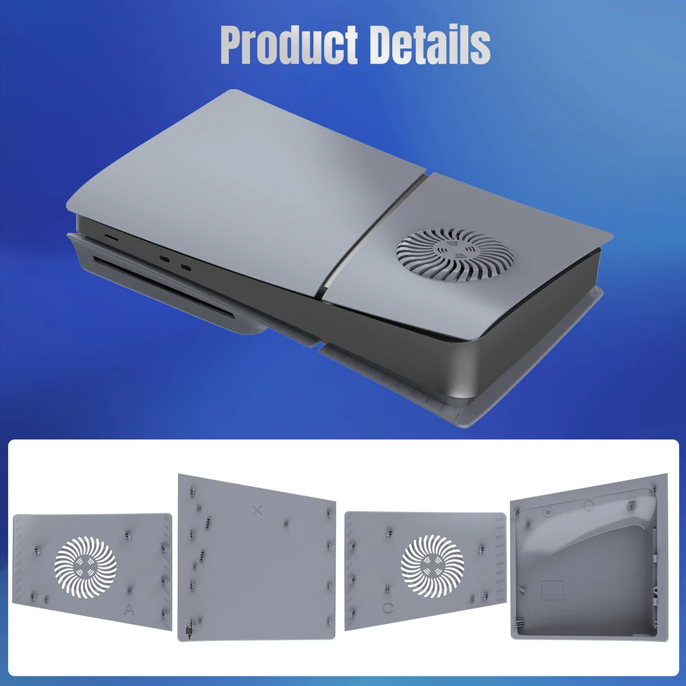 

Жесткий чехол из АБС-пластика для консоли Playstation 5 Slim (дисковая/цифровая версия) с вентиляционными отверстиями и боковыми панелями, ударопрочный