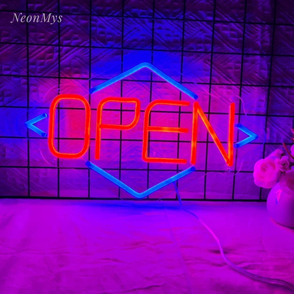 Open Doors Neon Sings Business Club Cafe Bar Store Hair Salon Commercial Lighting Signboard Decor Wall Shop Open Sign Led