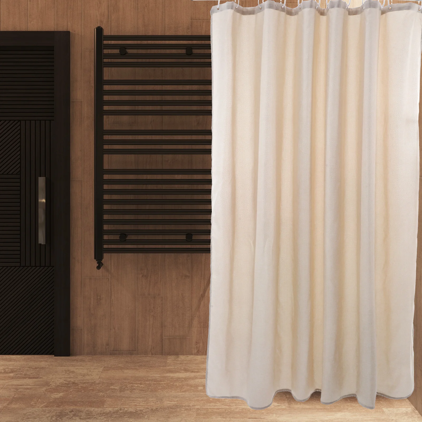 ستارة حمام مقاومة للماء مادة الكتان تصميم بسيط سريع الجفاف فندق المنزل استخدام ستارة دش مقاومة للماء