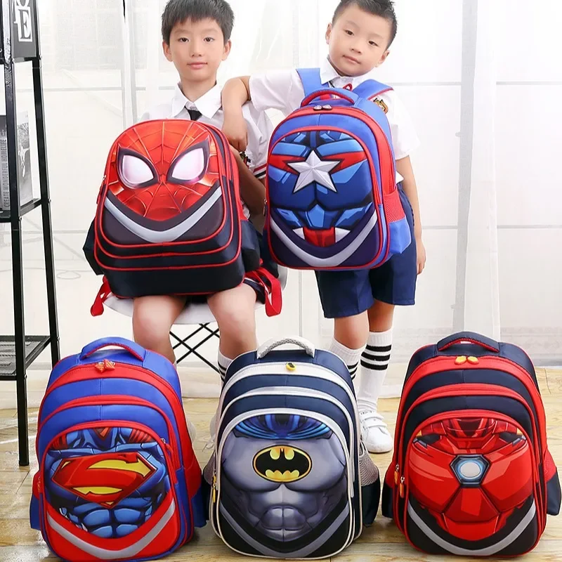 Mochila escolar Marvel Comics para niño, mochila de gran capacidad con protección de la columna vertebral, reductor de carga, mochila de moda para jardín de infantes, nuevo estilo