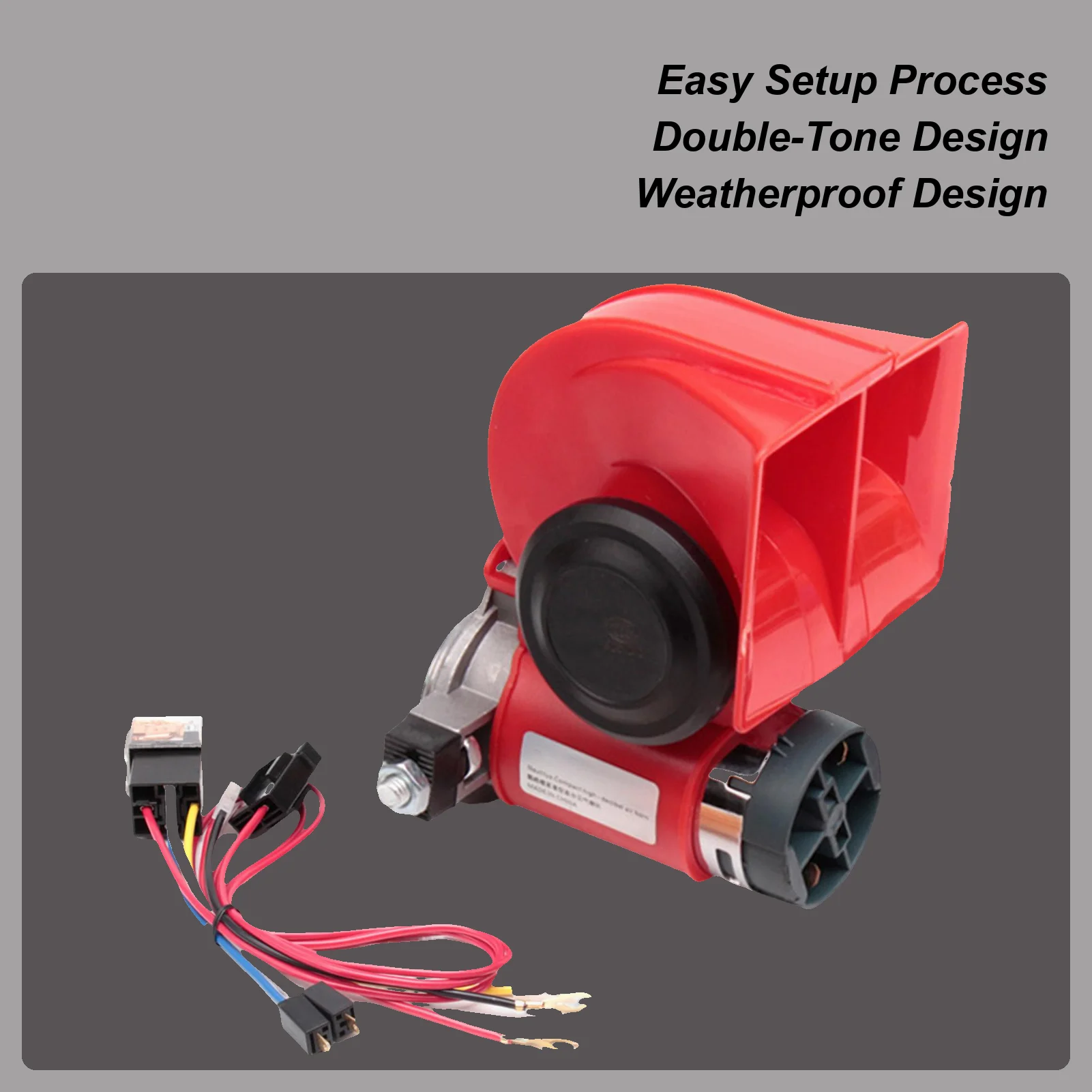Loud Car Horn Motorbike Electric Air Horn Multifunctional 12V/24V Electric Air Alert For Passenger Car Vehicle Racing Truck