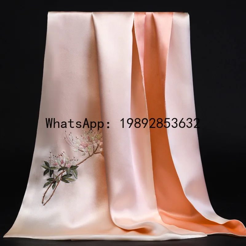 

PYJ Su embroidered silk scarf, cheongsam shawl