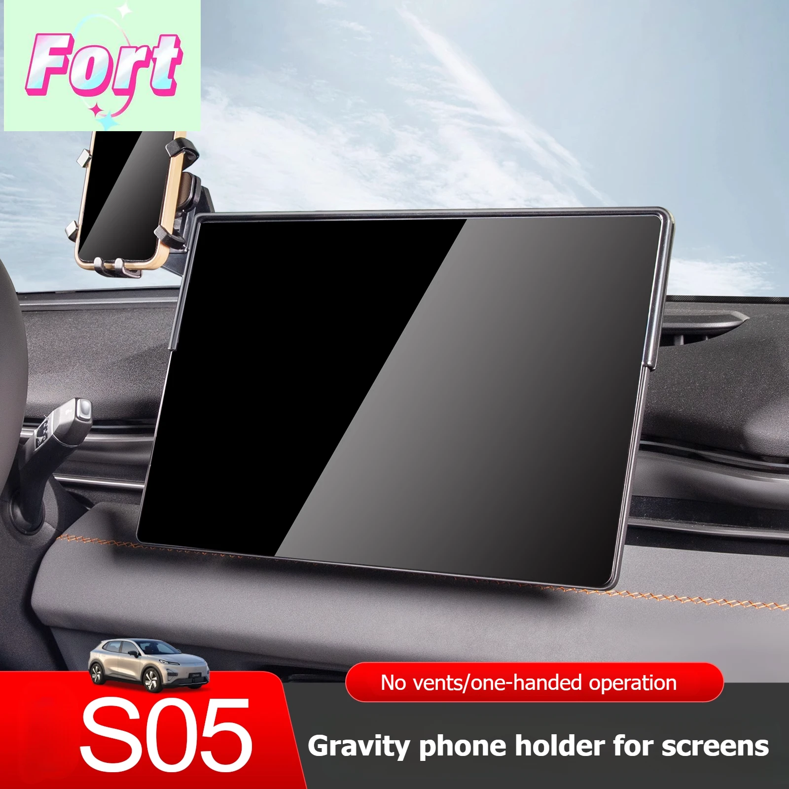 New For 2024 Deepal S05 Car Phone Holder - Gravity Dashboard & Air Vent Mount with Dual Side Installation Car Accessories