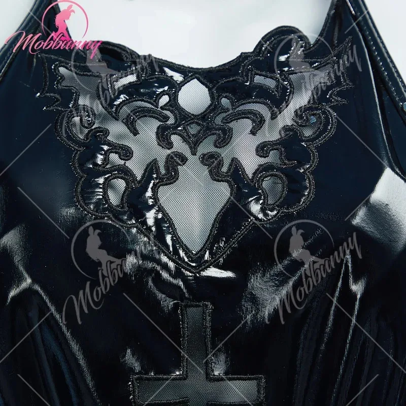 MOBBUNNY Women's 2B Sexy Lingerie Maid Costume Halter Backless Dress Set