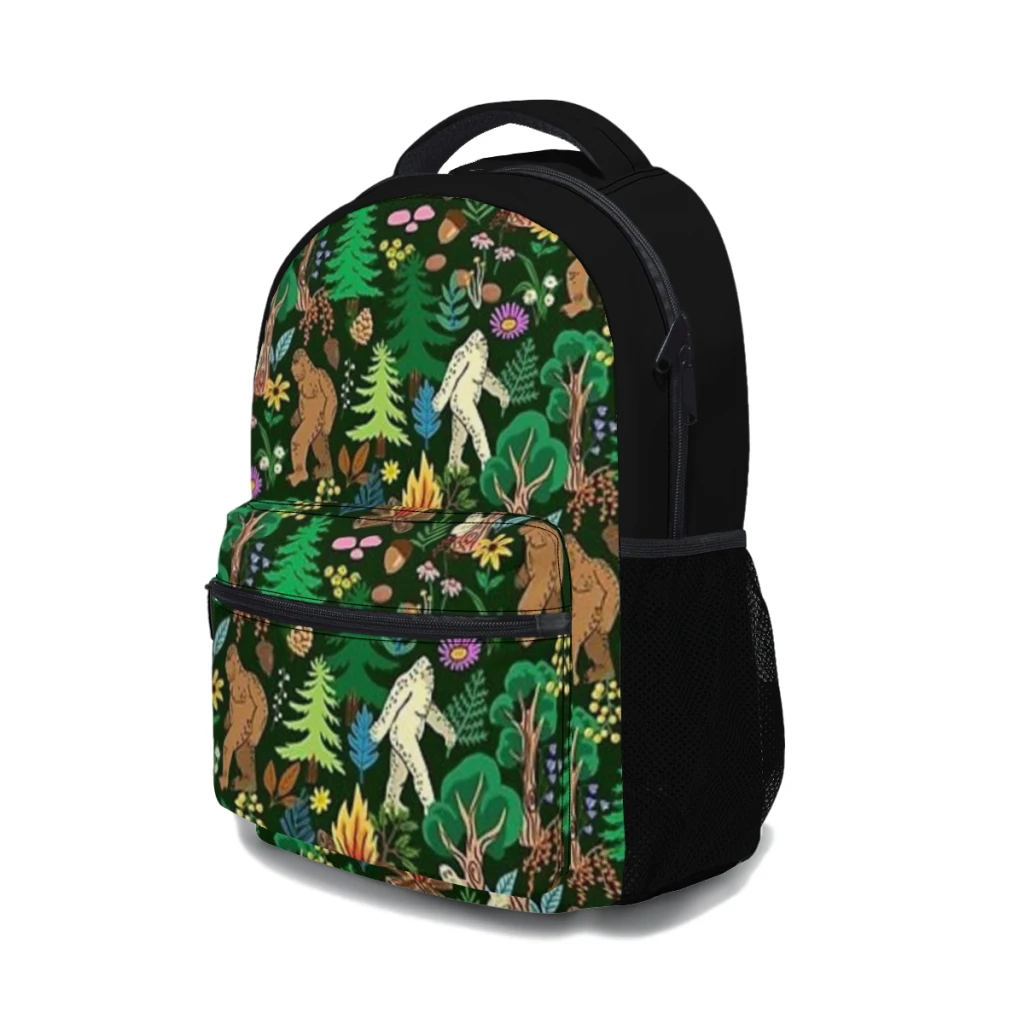 Nuova borsa zaino alla moda per gli uomini della foresta borsa per libri alla moda di grande capacità Multi-tasche regolabile da 17 pollici