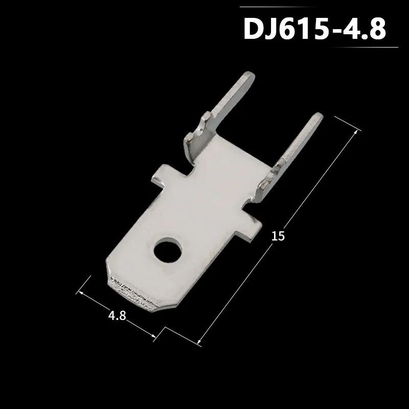 50/100pcs 4.8 Inserts Plug Spring terminal 4.8mm PCB Solder lug type thickness 0.5/0.8 two legs,250 H type PCB welding sheet