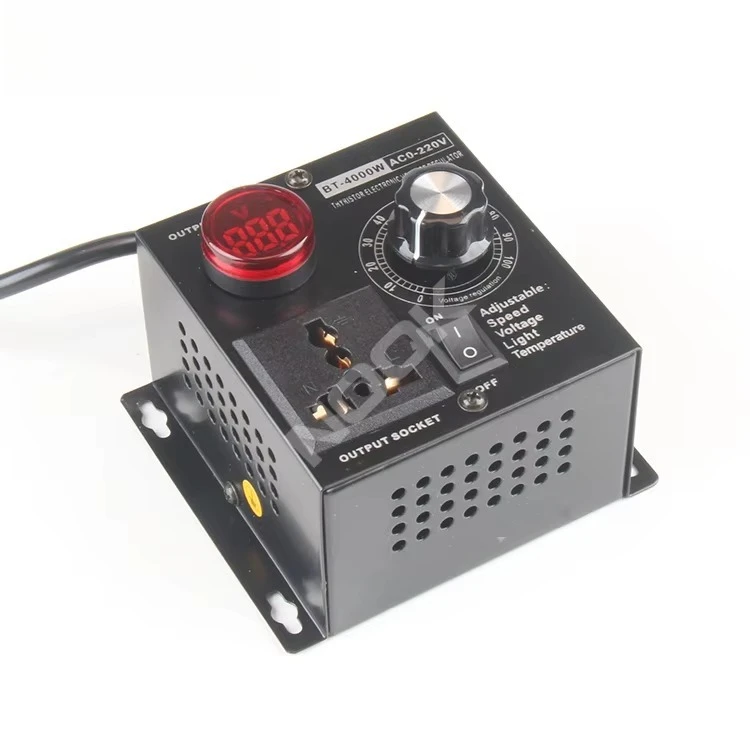

Электронный регулятор напряжения 4000 Вт переменного тока, 220 В, стабилизатор переменного тока с тиристором SCR для контроля температуры, скорости и яркости