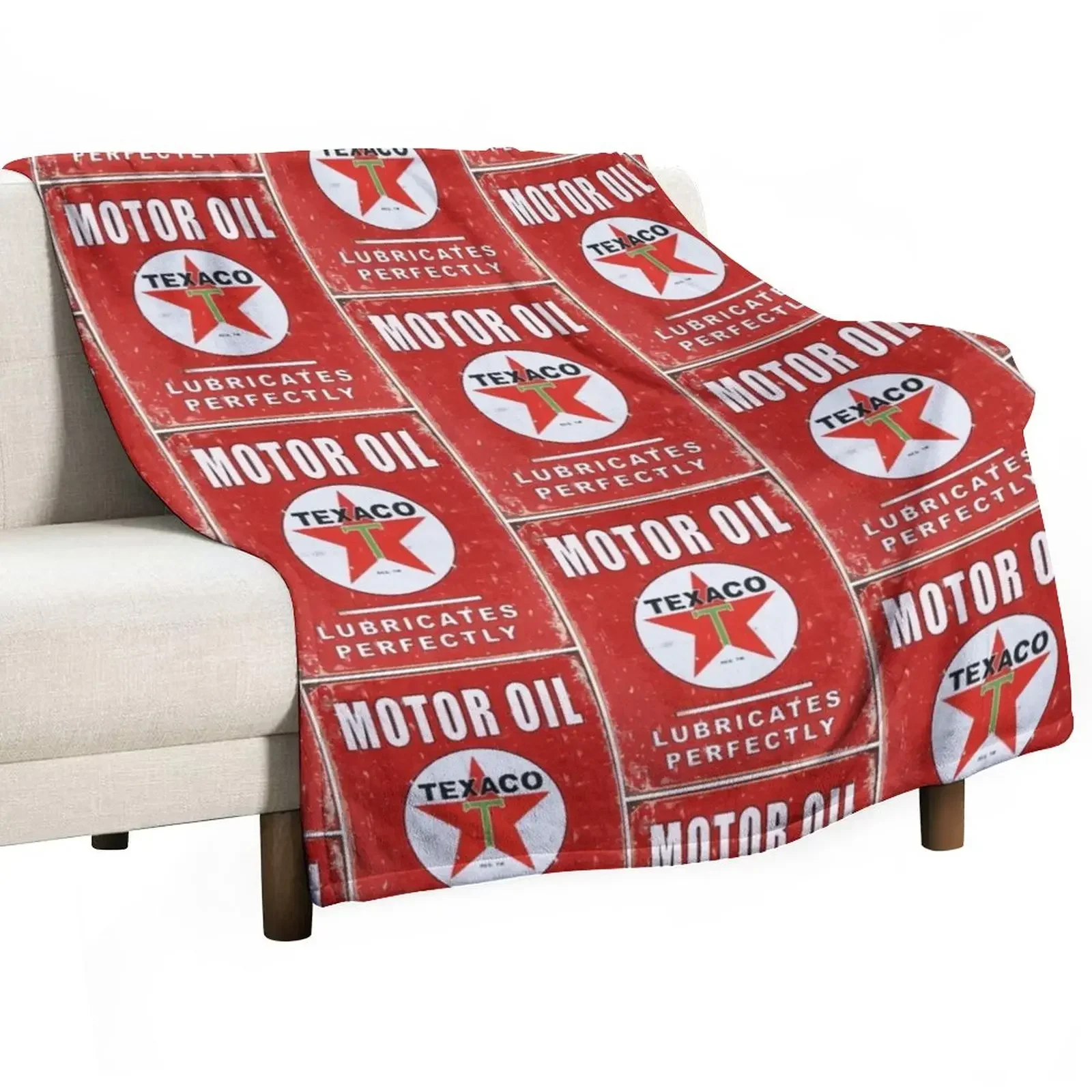 

Texaco Motor Oil Vintage Throw Blanket Luxury St Kid'S Moving Soft Plush Plaid Blankets